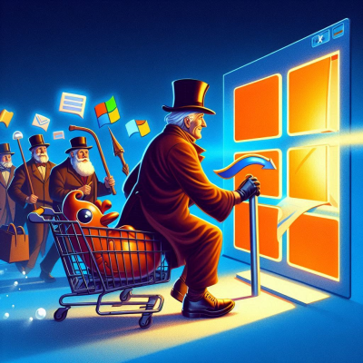 물건을 실은 트럭과 도시 배경의 윈도우 계정 변경 화면