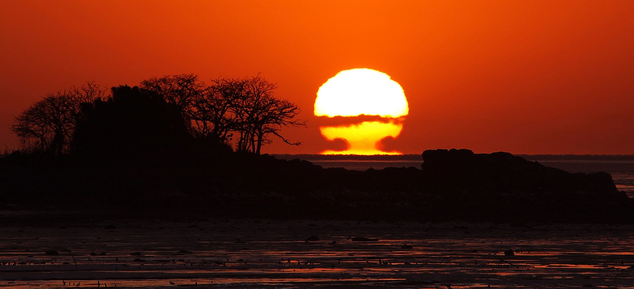 서해 해넘이 풍경