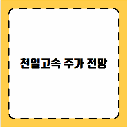 천일고속 주가 전망