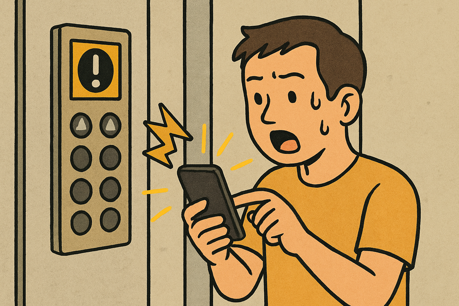 엘리베이터 안에서는 스마트폰 쓰지 마세요