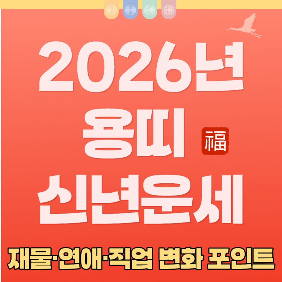2026년 용띠 신년운세|재물·연애·직업 변화 포인트