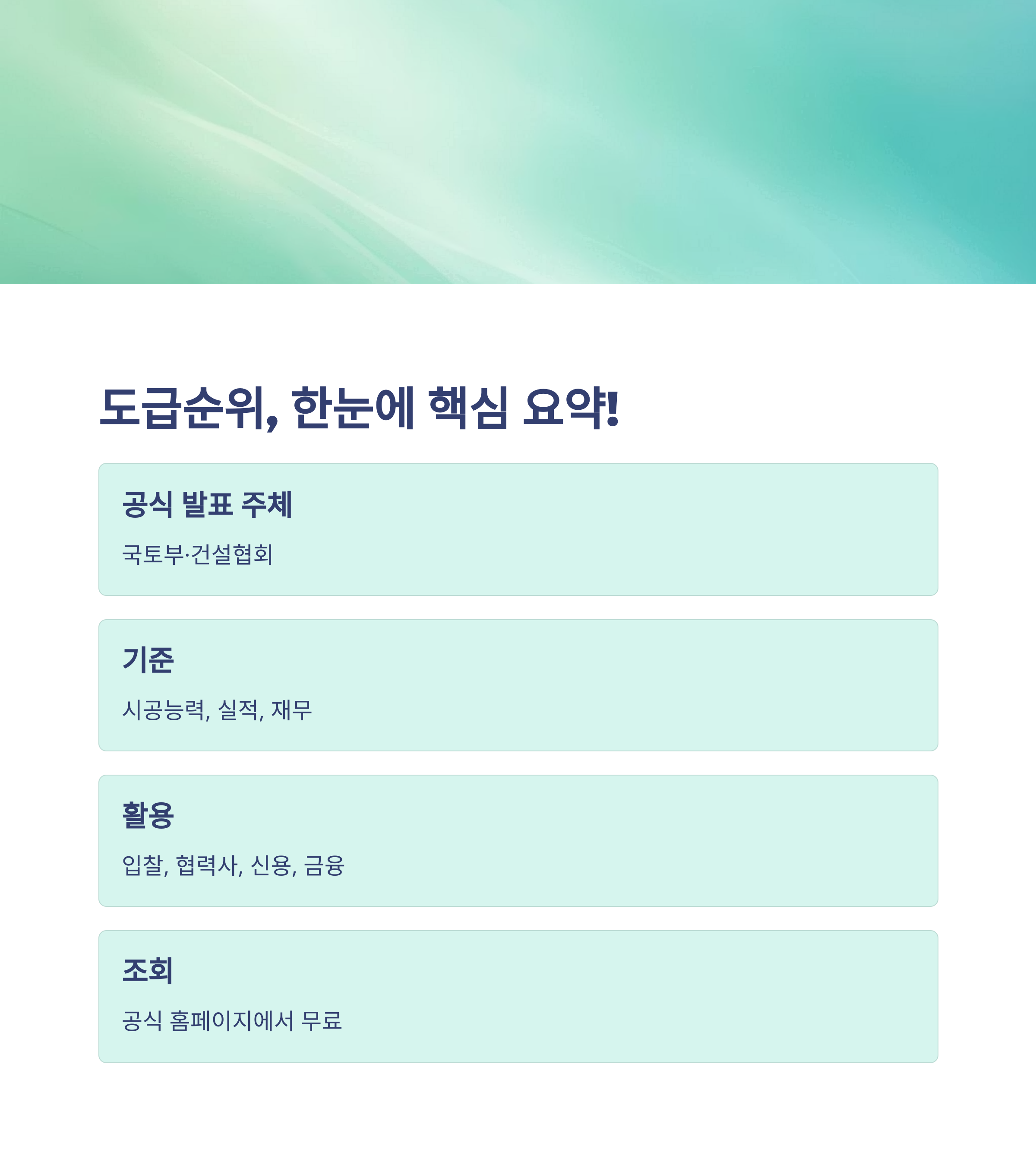 건설회사 도급순위, 2024년 최신 100위·1000위 발표와 순위 확인법 가이드15