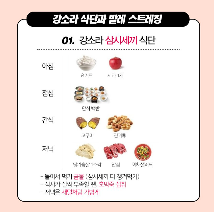 연예인 다이어트 식단&#44;방법 단기-5kg 성공 가능