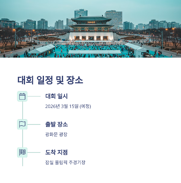 2026 대회 일정 및 장소