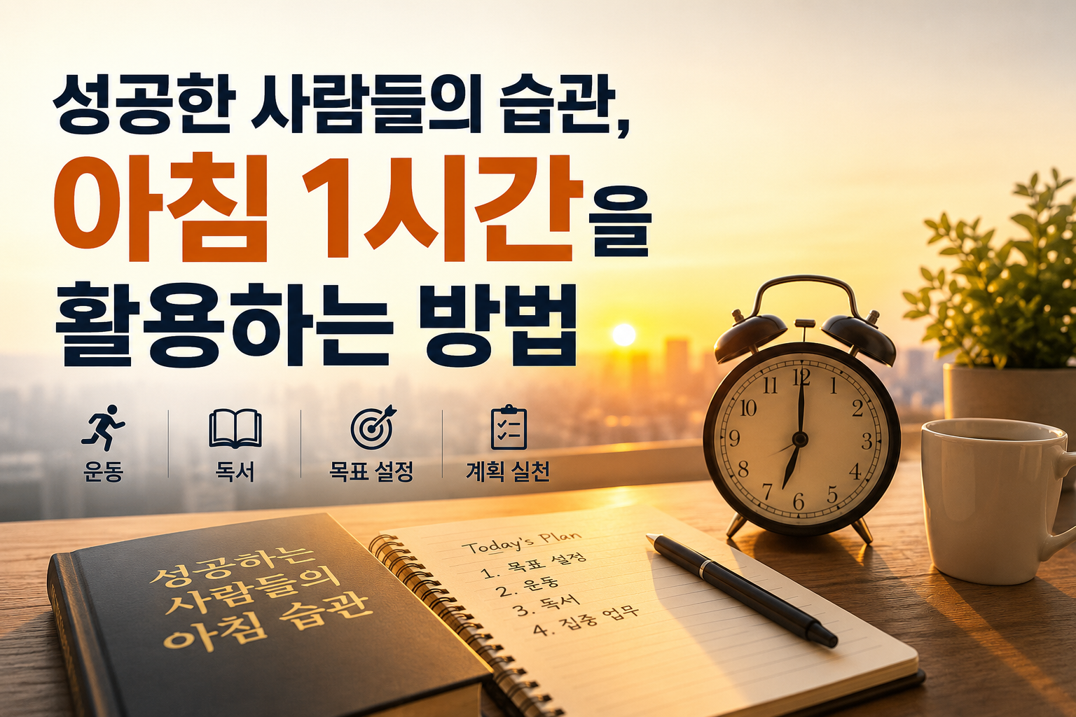 성공한 사람들의 습관, 아침 1시간을 활용하는 방법