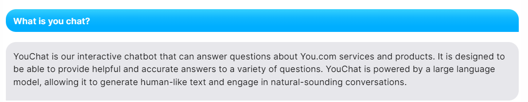 유챗(youChat)과 유닷컴