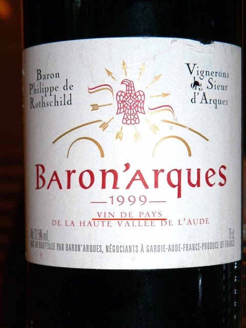 뱅 드 빼이 와인인 바로나르케 1999