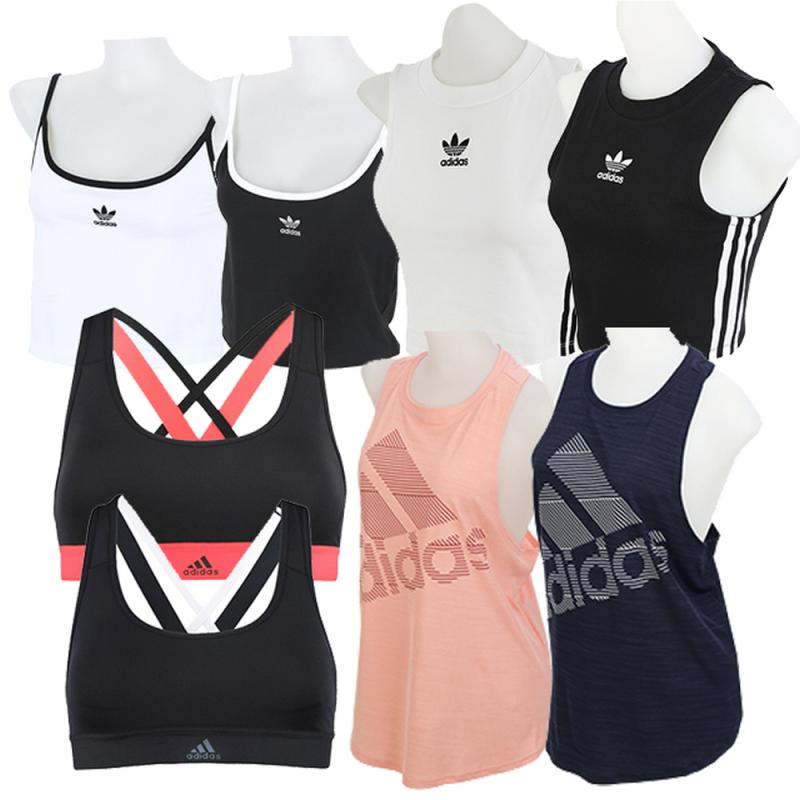 아디다스 스포츠크롭 나시티 민소매 스포츠브래지어 필라테스옷 요가커버업 브라탑