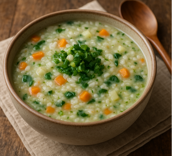 야채죽 음식 사진