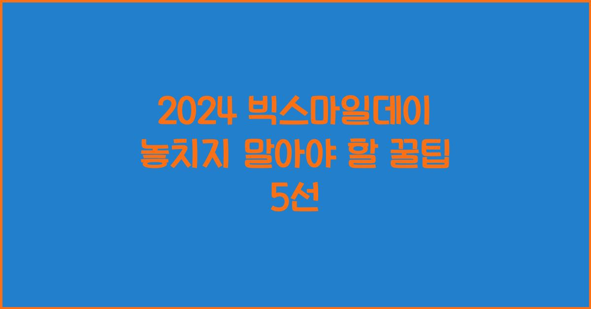 2024 빅스마일데이