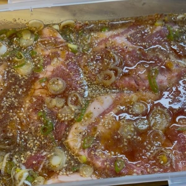 양념에 재운 상태