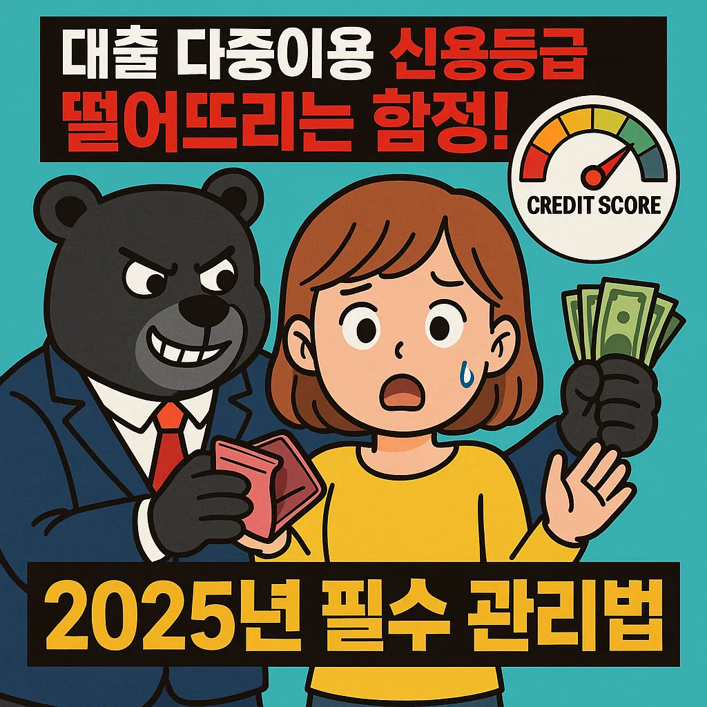 대출 다중이용 신용등급 떨어뜨리는 함정! 2025년 필수 관리법