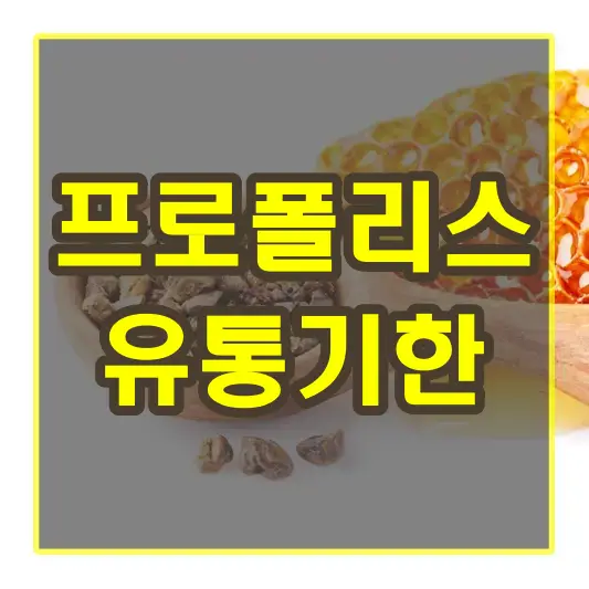 프로폴리스 유통기한