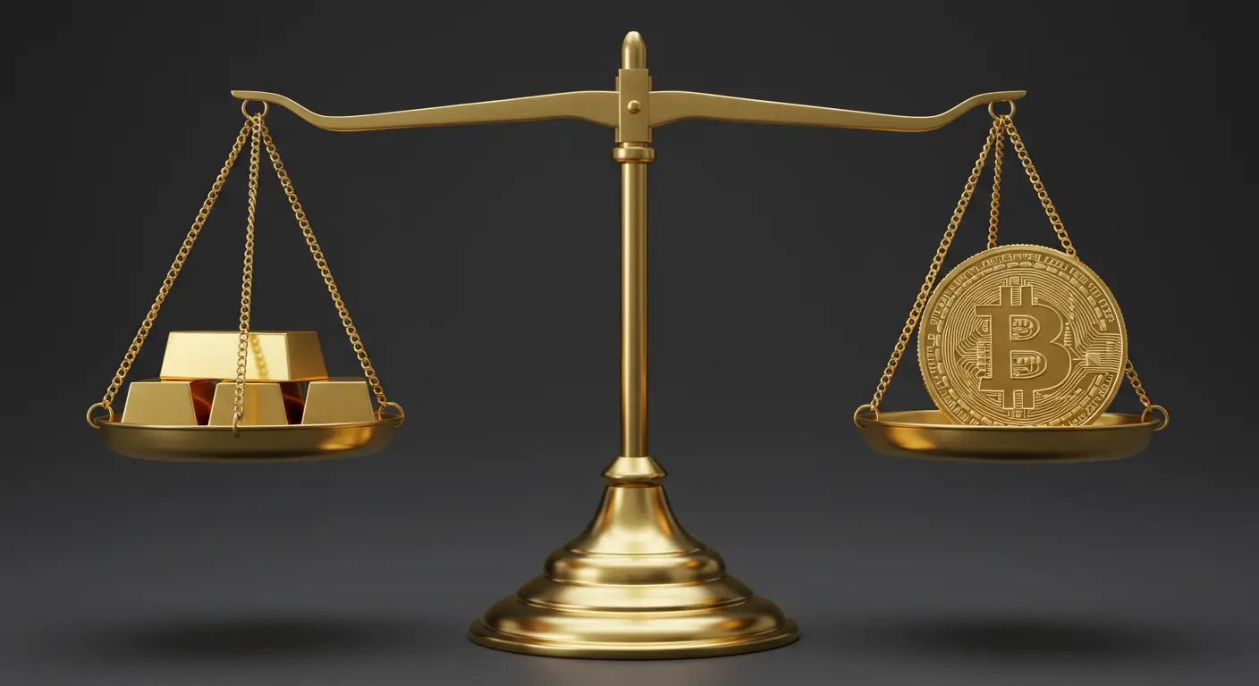 전통적인 안전자산 금과 새로운 가치 저장 수단으로 불리는 비트코인의 비교