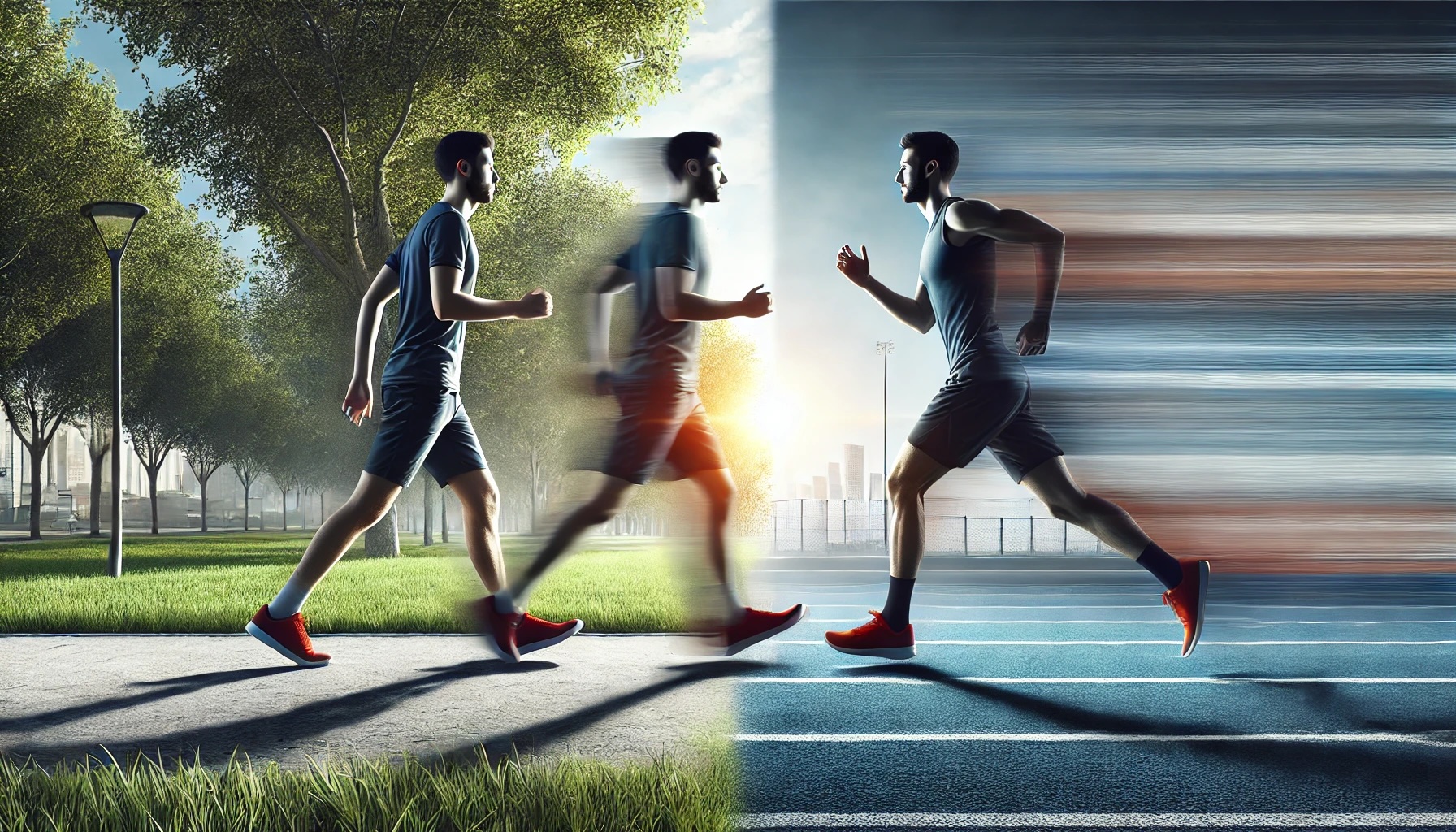 걷기 vs 러닝 비교 사진