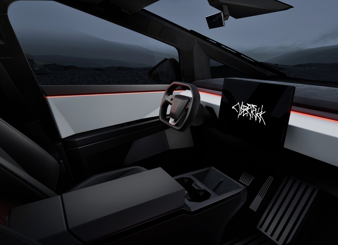 사이버 트럭의 내부 디자인