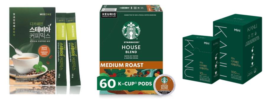 디카페인 커피 브랜드들