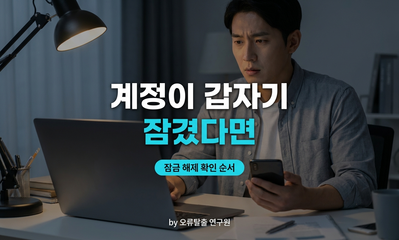 노트북 앞에서 스마트폰을 확인하는 남성