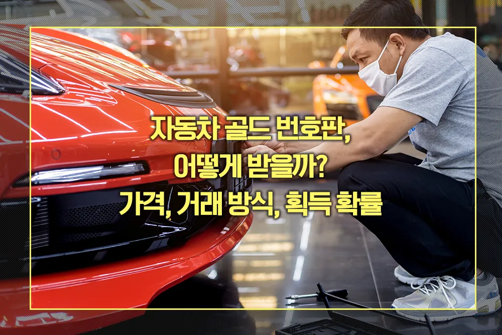 자동차 골드 번호판 가격 거래방식