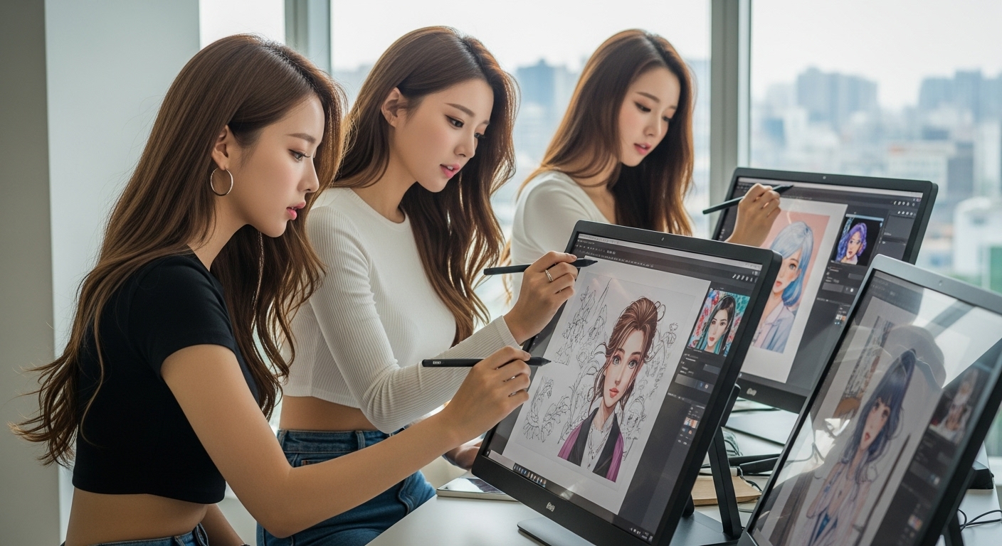 그림그리는 여자들