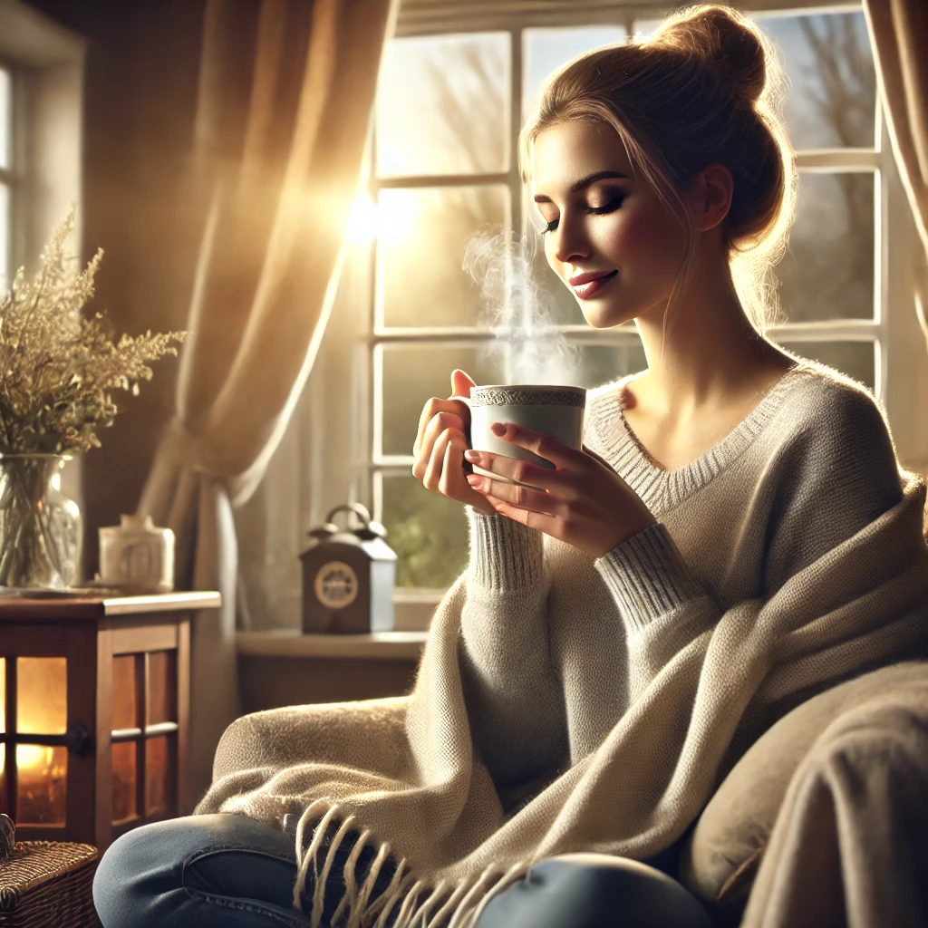 따뜻한-차-마시는-여자