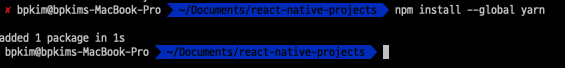 npm install --global yarn
