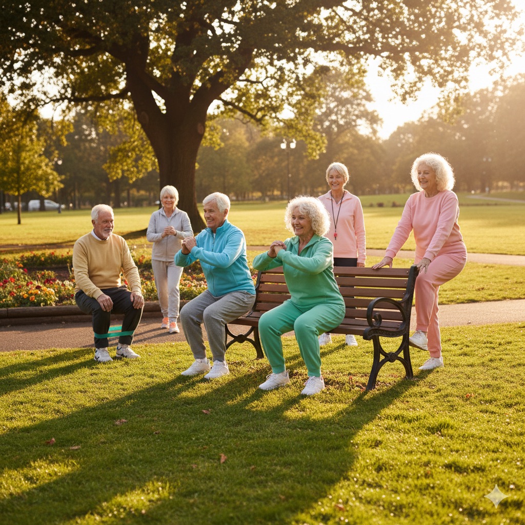 노인 운동 이미지
