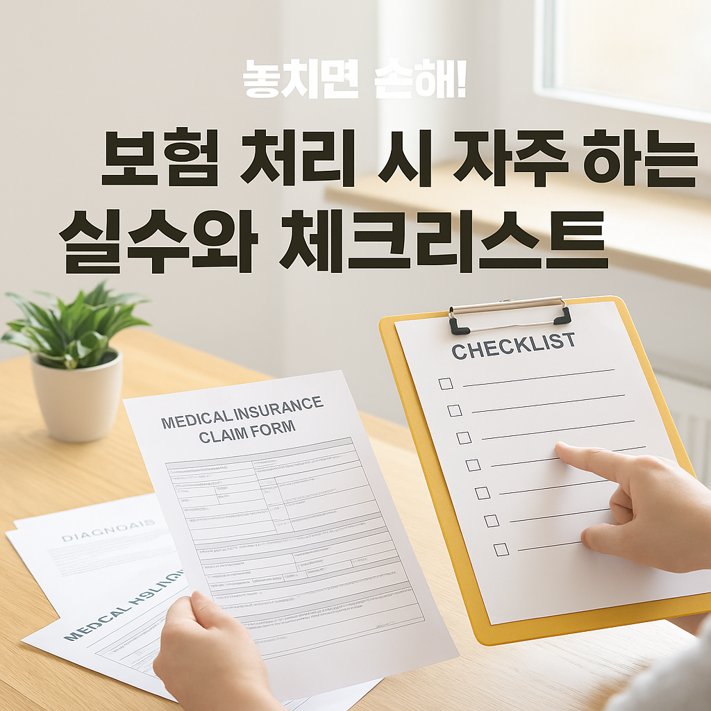 [4편] 보험 처리 시 자주 하는 실수와 체크리스트
