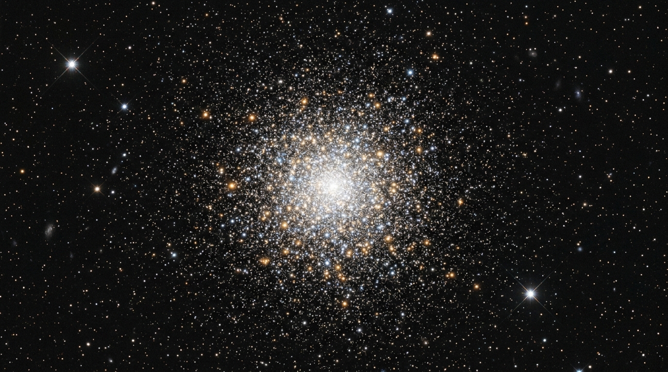 별이 빽빽하게 모인 비둘기자리 구상성단 NGC 1851
