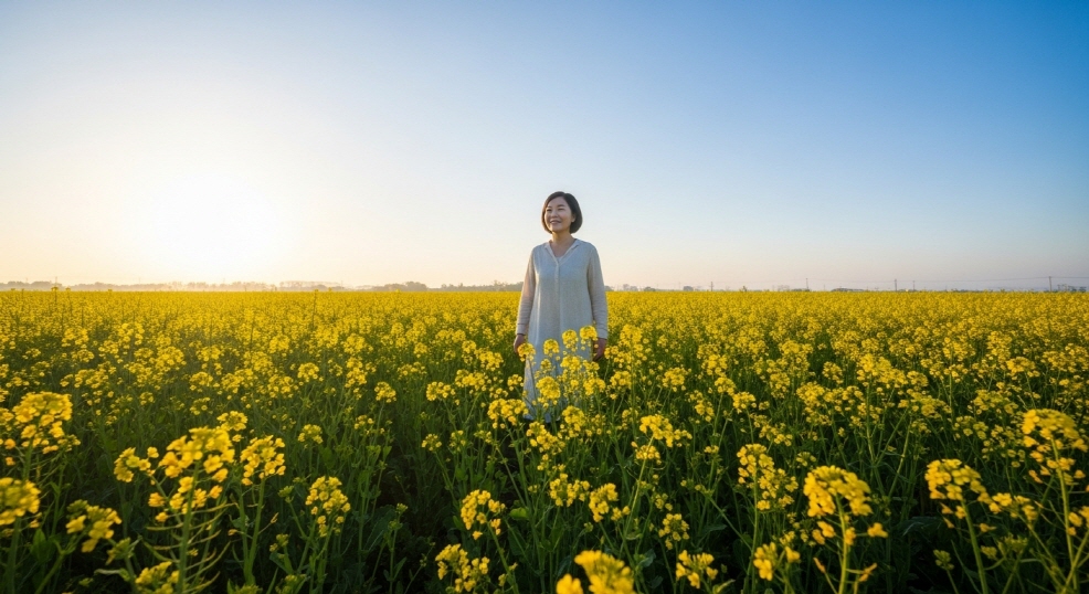 유채꽃길 산책