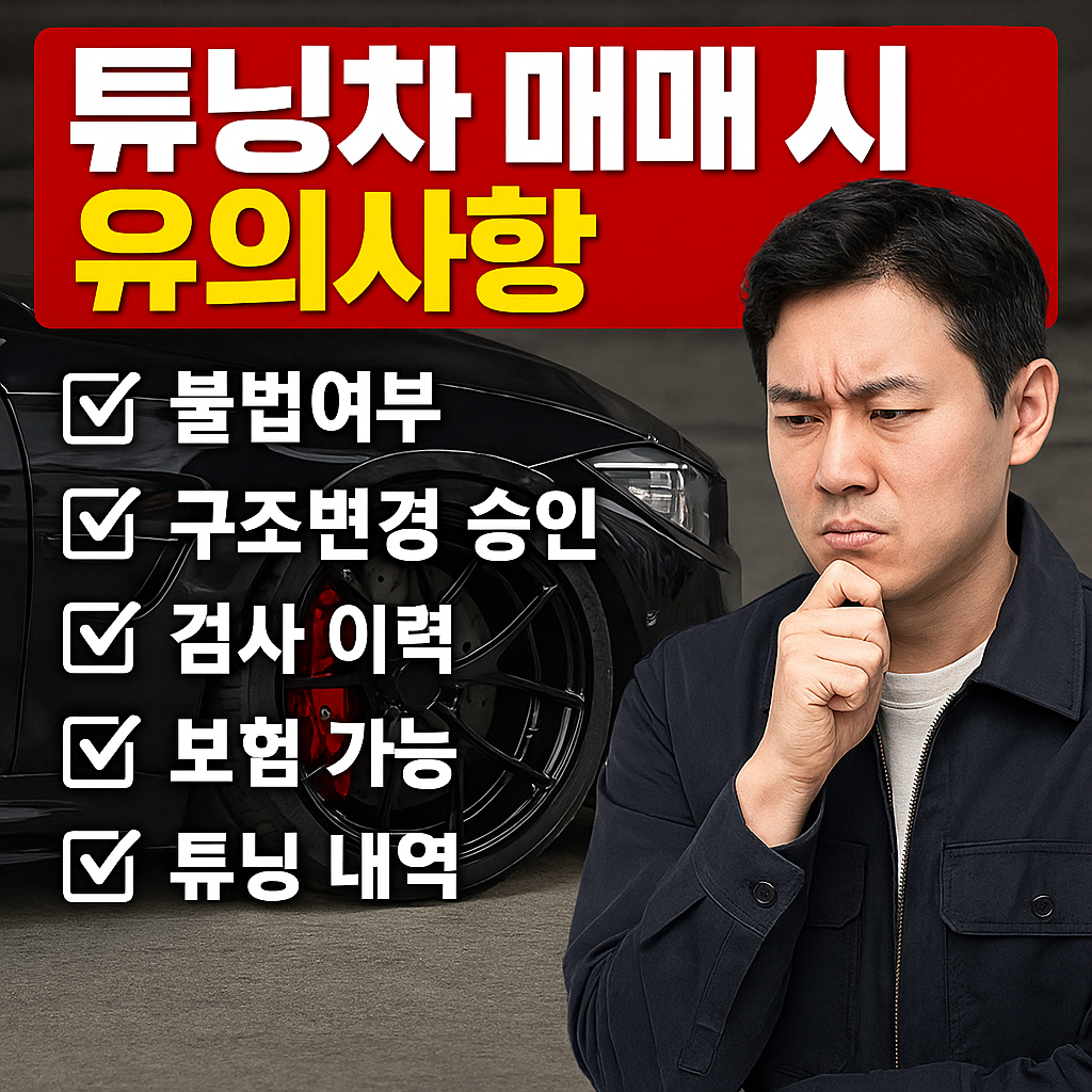 튜닝차 매매 고민하는 사람
