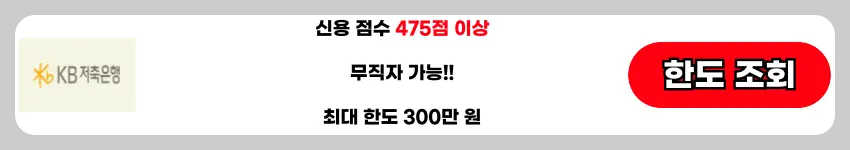 저신용자-비상금-대출