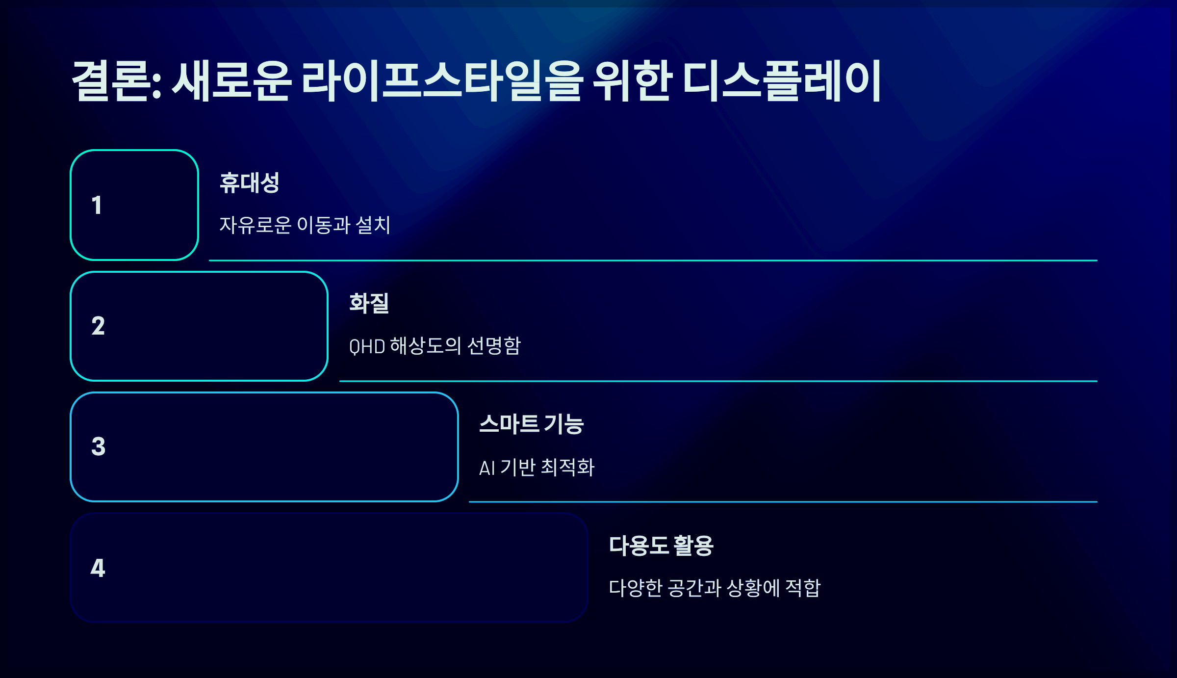 결론: 새로운 라이프스타일을 위한 디스플레이