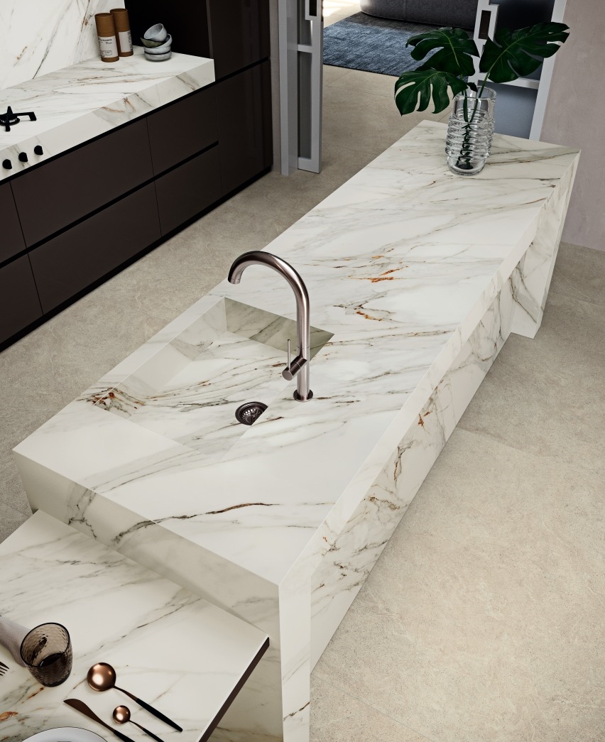 주방 디자인 빅슬랩 BIG SLAP 대형 타일 1200x2400mm