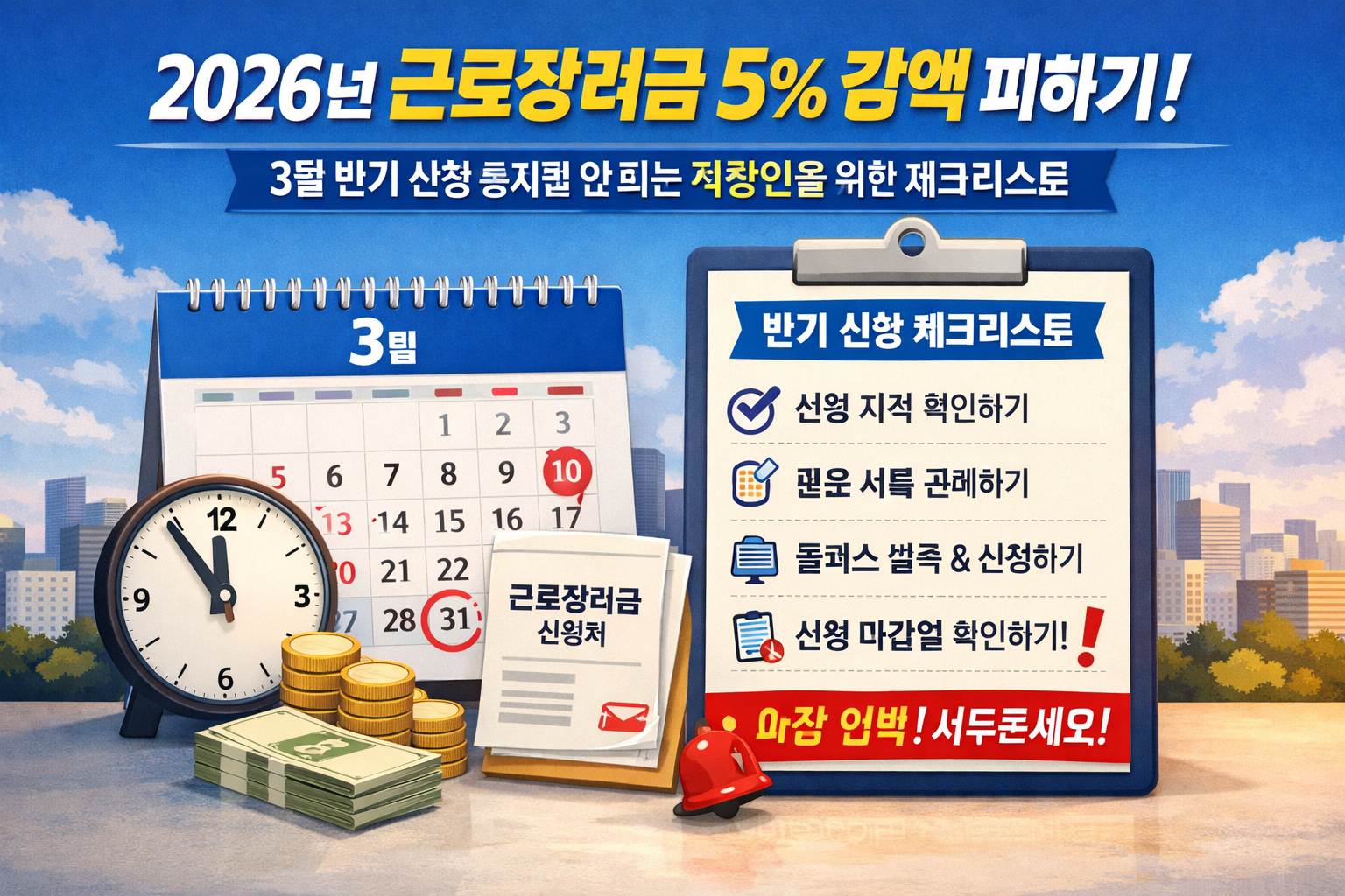 2026년 아르바이트생 및 일용직 근로자, 근로장려금 총소득 계산으로 겨울 생활비 보태는 팁