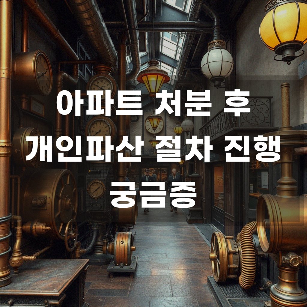 아파트 팔고 개인파산 신청했는데 면책 비용 궁금했어요
