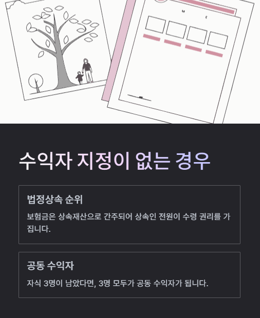 수익자 지정이 없는 경우