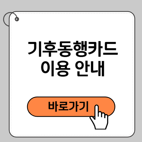 기후동행카드 이용안내