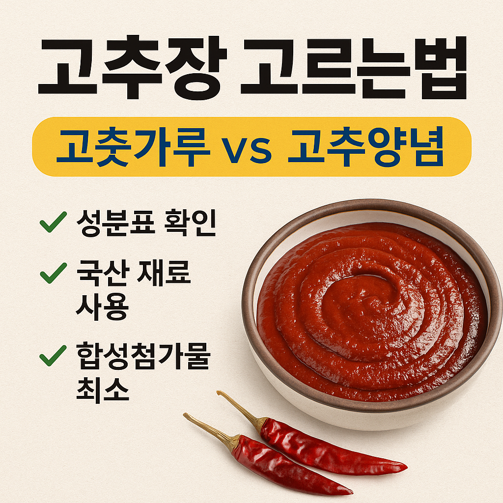 시판 고추장 고르는 방법