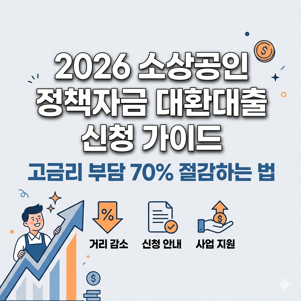 2026 소상공인 정책자금 대환대출 신청 가이드: 고금리 부담 70% 절감하는 법