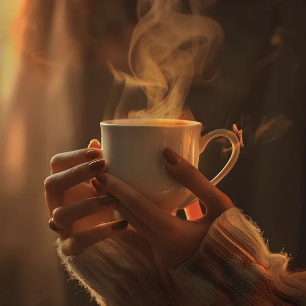 따뜻한 당귀차 컵