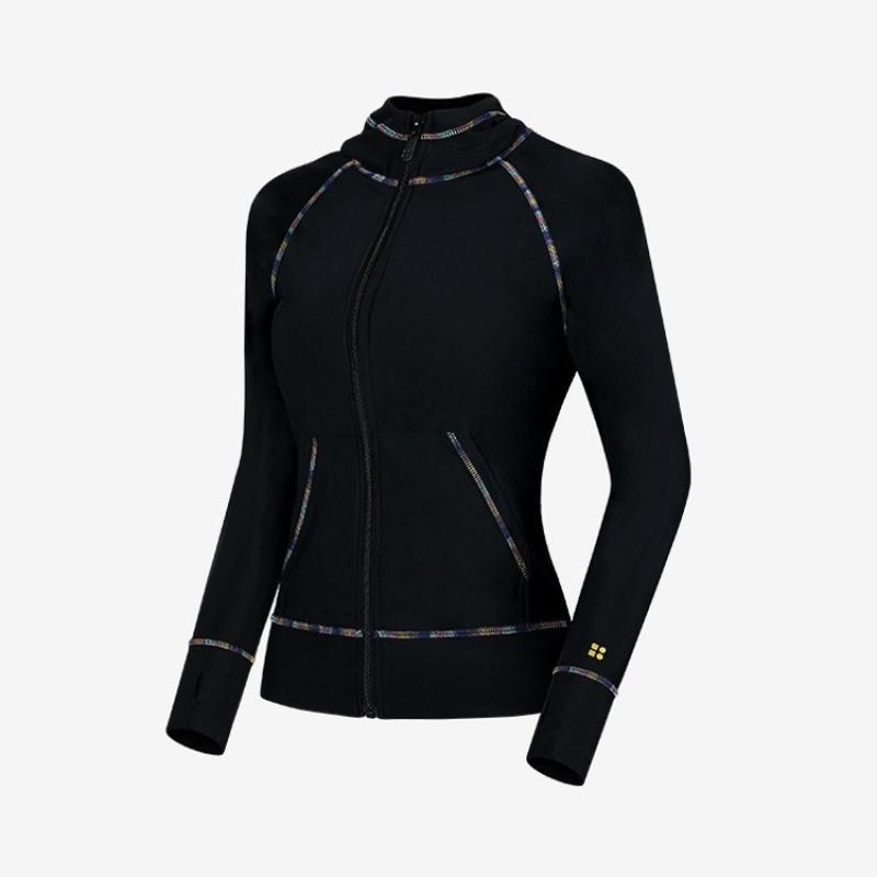 이스트본 달콤한 휴가 여자 후드 집업 래쉬가드 블랙