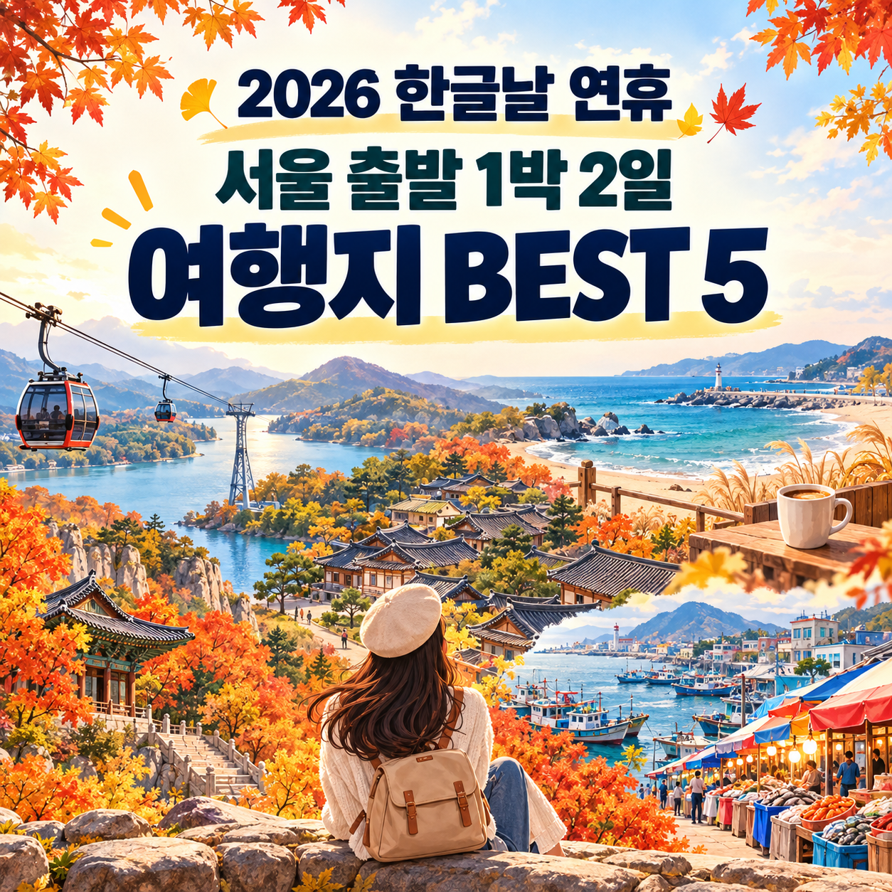 2026 한글날 연휴 서울 출발 1박 2일 여행지 BEST 추천 5곳!