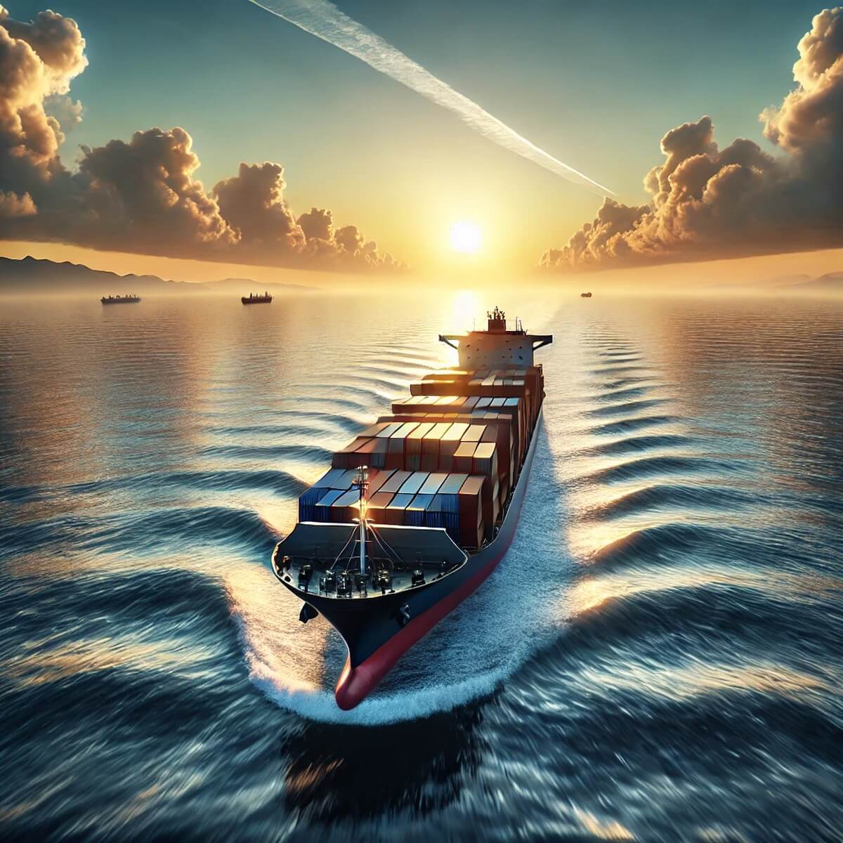 수입규제로 막힌 해상 운송 경로를 우회하는 컨테이너선