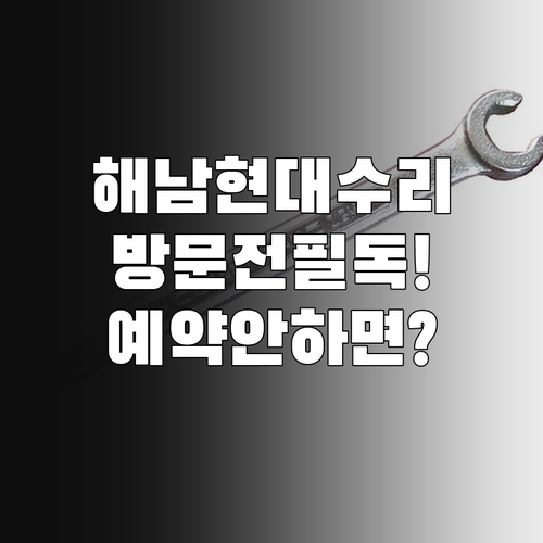 해남 현대자동차 수리점 연락처와 하이..