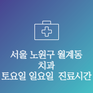서울 노원구 월계동 치과 주말 토요일 일요일 문여는 병원 진료시간