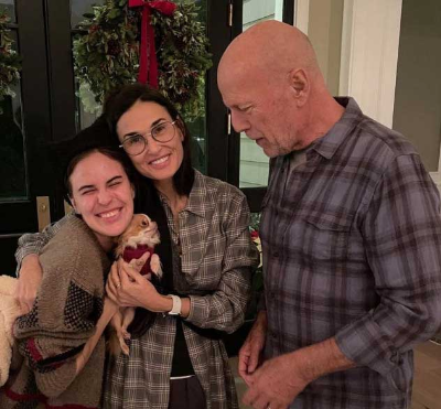 딸 털룰라, 전아내 데미 무어, 브루스 윌리스