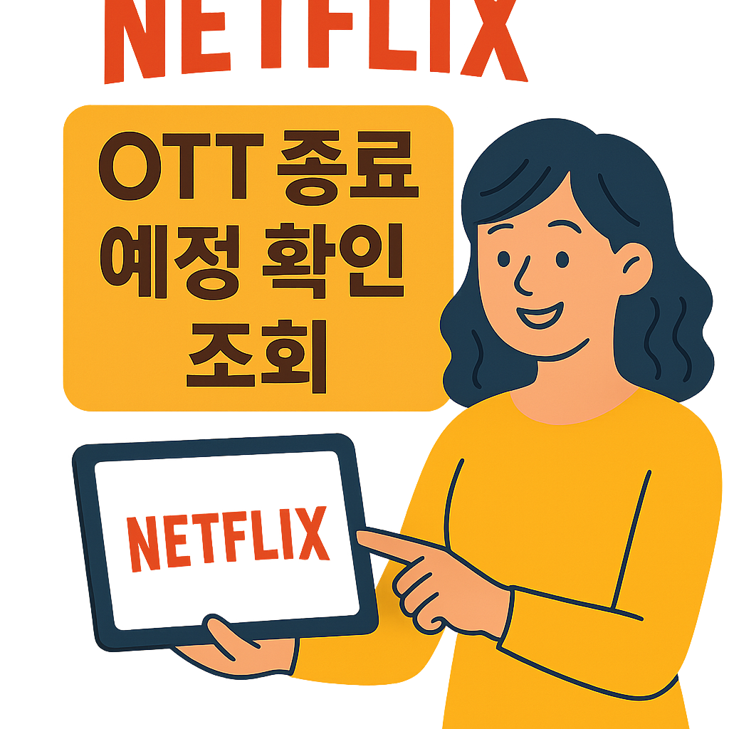 넷플릭스 티빙 웨이브 쿠팡플레이 왓챠 OTT 종료 예정 확인 조회