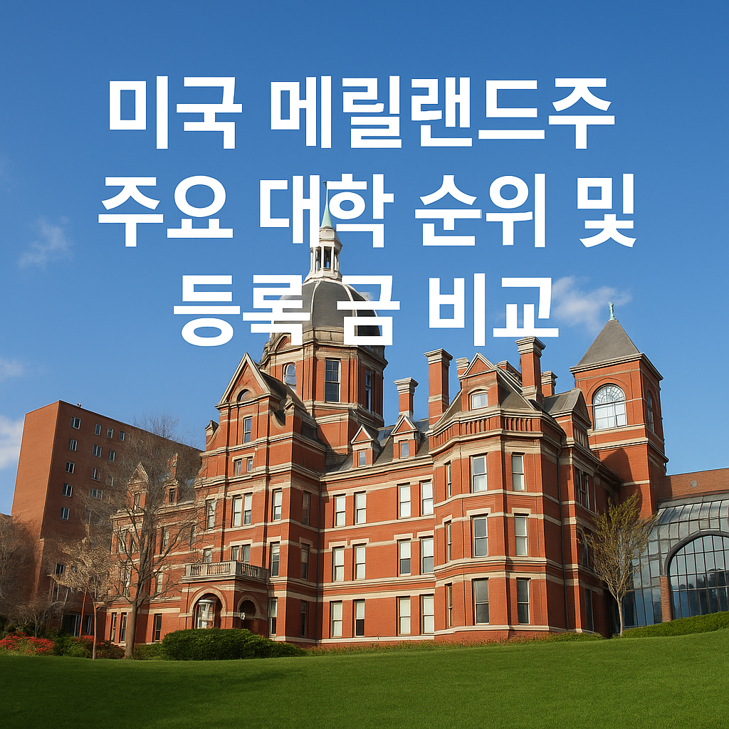 미국 메릴랜드주 주요대학순위 및 등록금 비료 썸네일 이미지