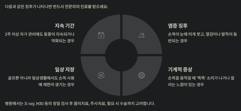 전문적인 치료가 필요한경우